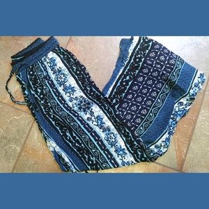 Wide Leg Floral Pants